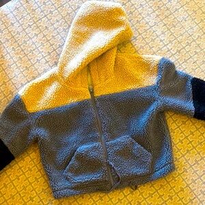 Kids Vintage Havana Colorblock Sherpa Hoodie/jacket